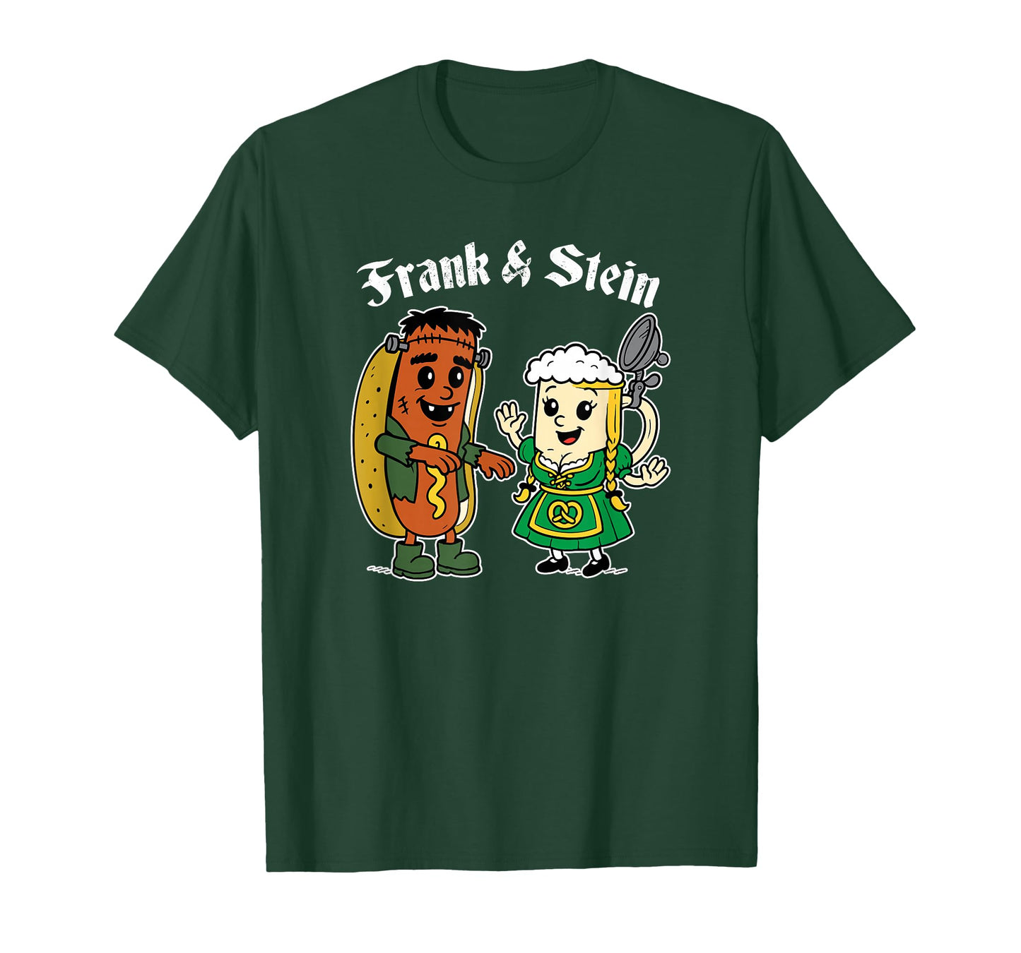 Frank and Stein Funny Oktoberfest Halloween T-Shirt