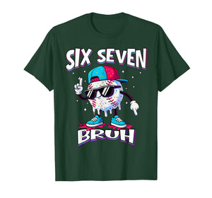 67 Meme Six Seven Funny Baseball Ice Cream Drip Girls Boys T-Shirt