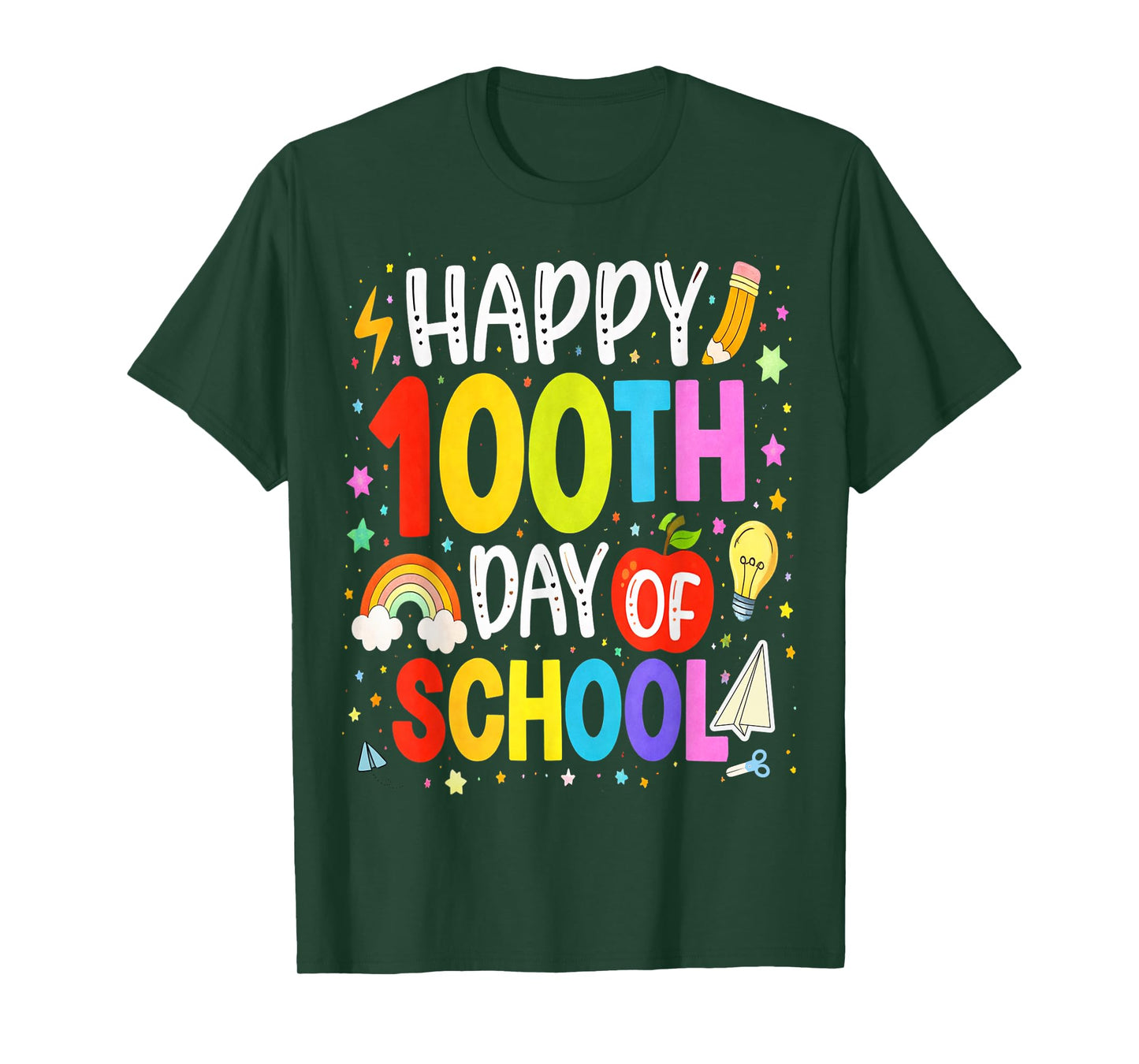 100 Day of School Teachers Students Happy 100 Days of School T-Shirt