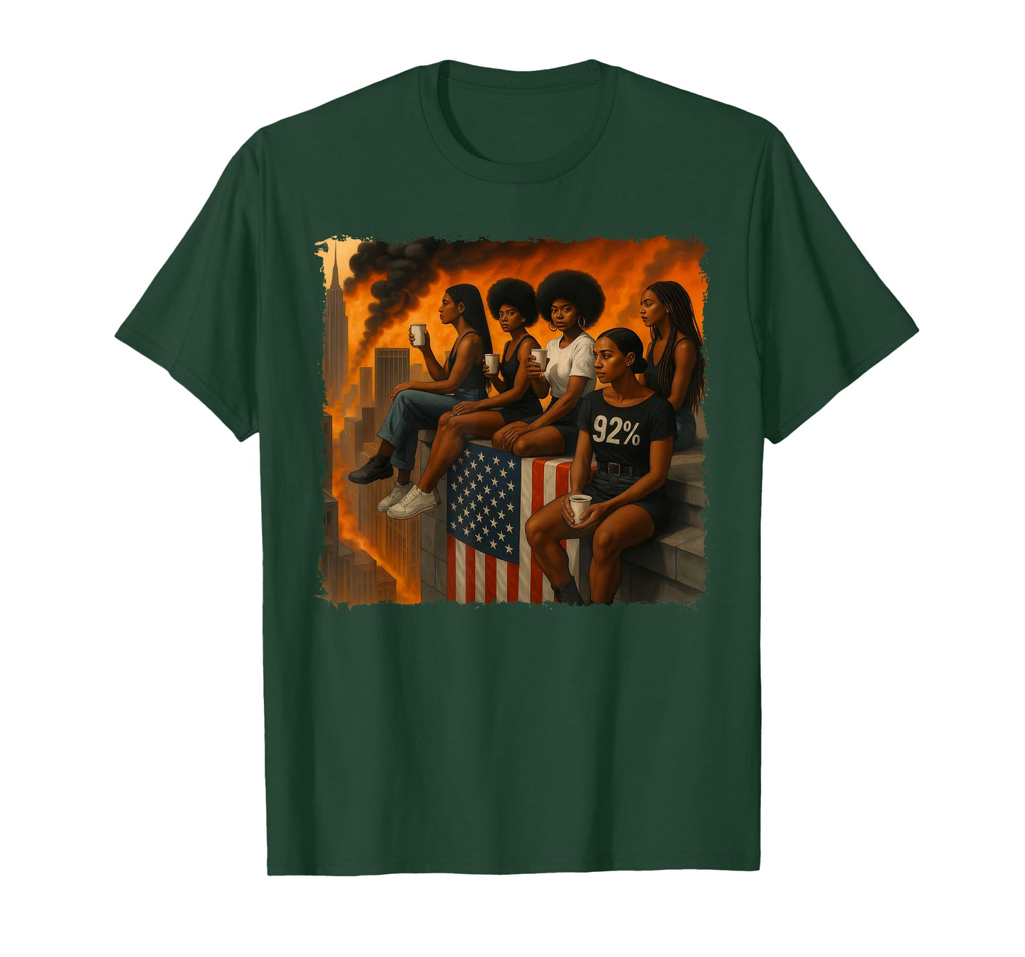 We Told Y'all 92% Afro Women Girls 92 Percent Black History T-Shirt