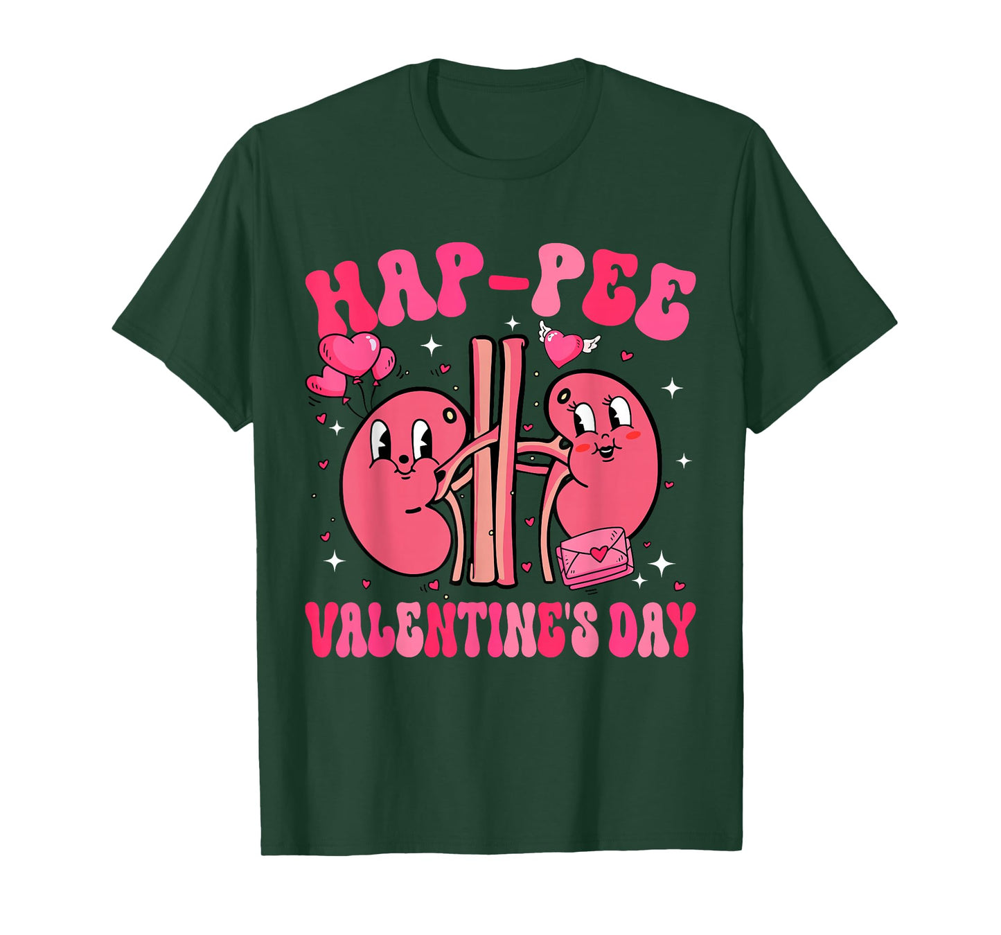 Retro Valentine Hap-Pee Kidney Urology Nurse Valentine's Day T-Shirt