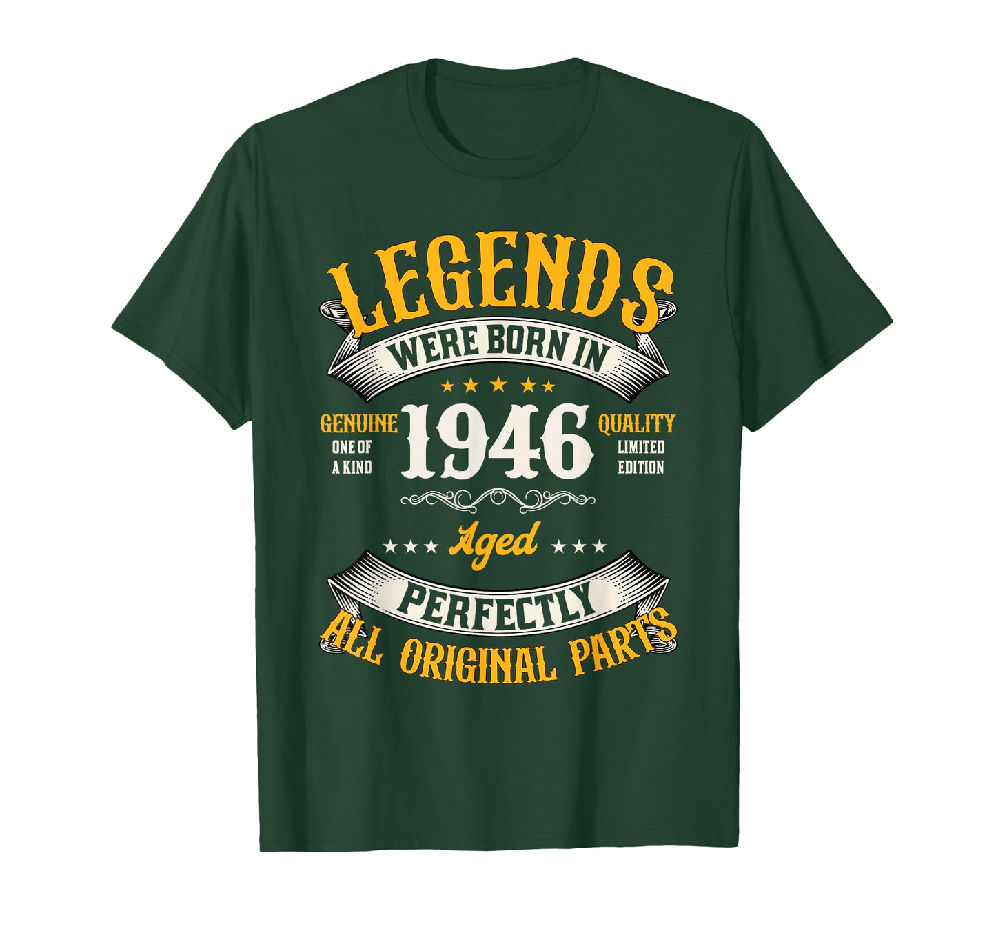 Vintage 80 Birthday Shirt for Men Legends were Born in 1946 T-Shirt