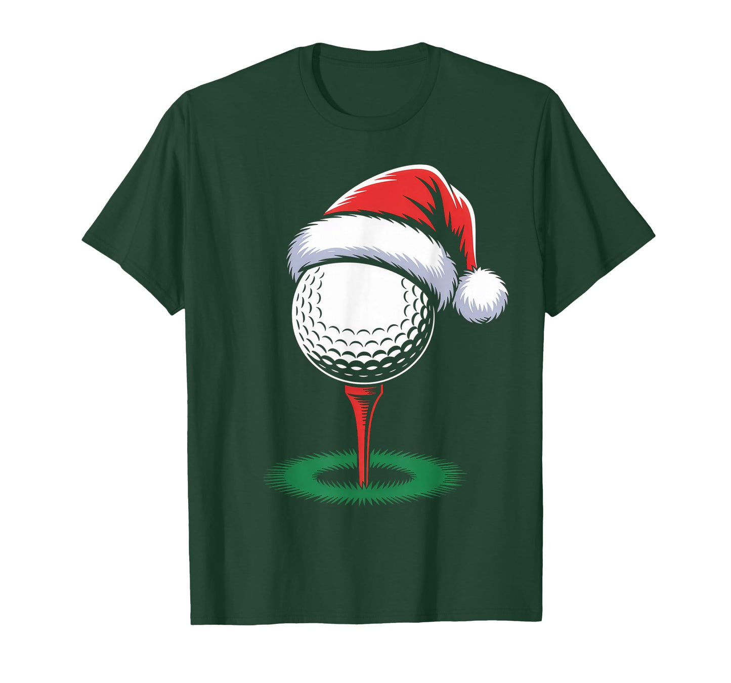 Funny Golf Christmas Santa Hat Holiday T-Shirt