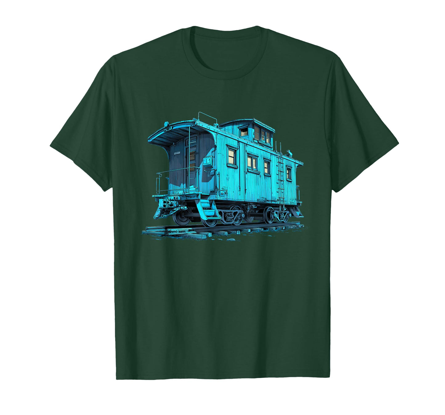 Cool Blue Caboose Costume for Railroad Lovers T-Shirt