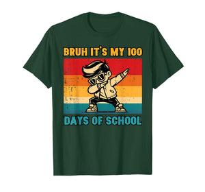 Bruh Its My 100 Days of School Boy Dab 100th Day Meme Kids T-Shirt