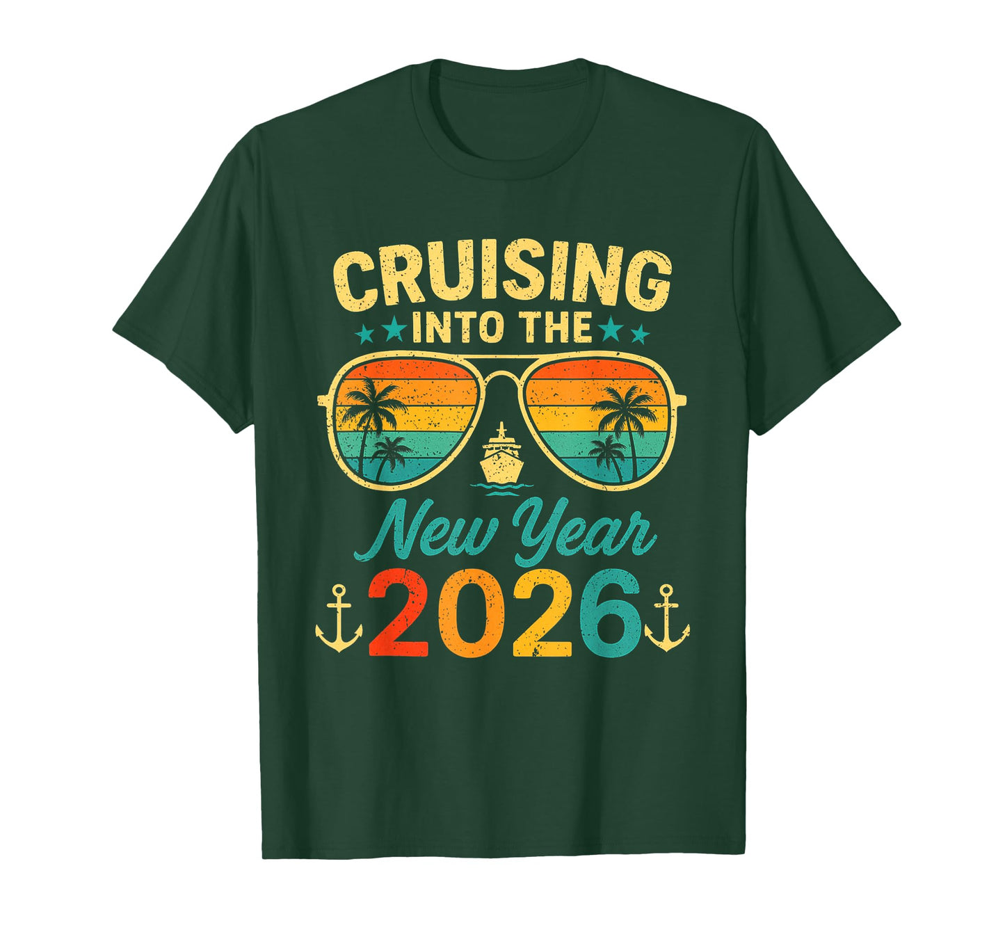 Cruise Into New Year 2026 Bringing New Year Together T-Shirt