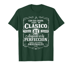 Vintage 41st Birthday Men Funny Cumpleaños 41 Spanish Gag T-Shirt