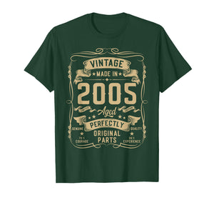 Vintage 2005 21yr 21st Birthday Gifts for Men 21 Years Old T-Shirt
