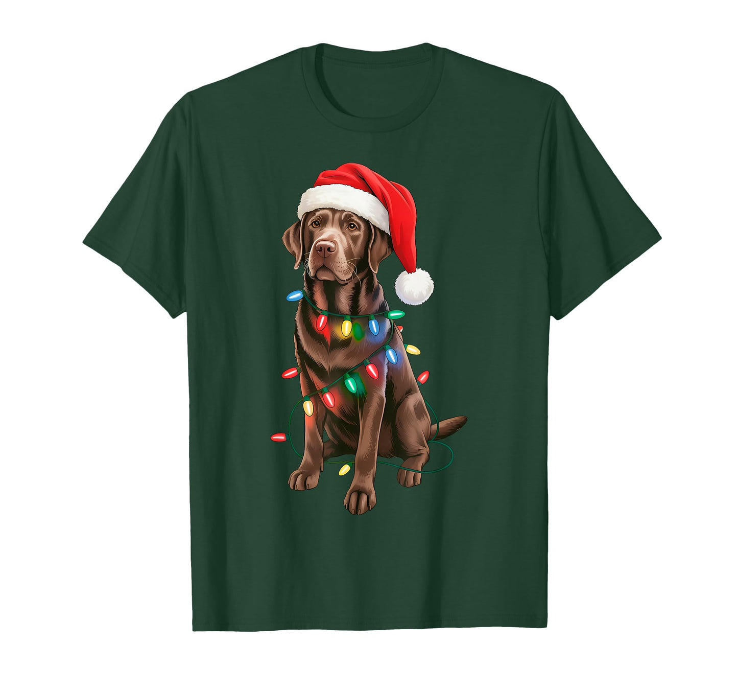 Chocolate Lab Labrador Retriever Men Women Kids Christmas T-Shirt