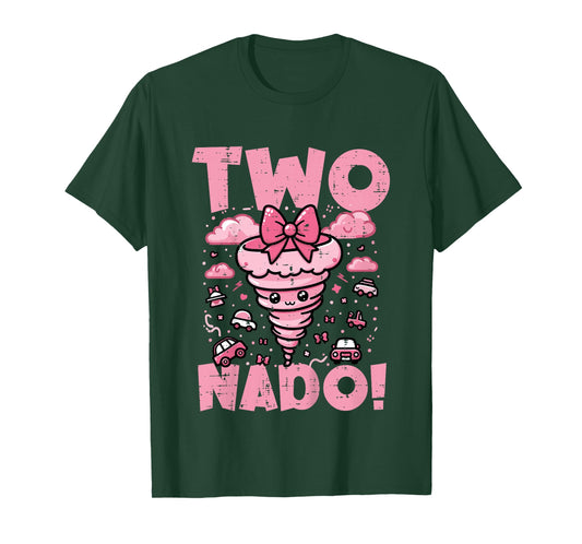 Kids 2nd Birthday Two Nado Funny 2 Year Old Girls Kids Toddler T-Shirt