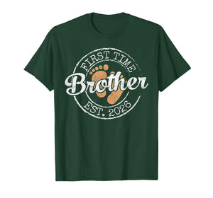 First Time Brother Est 2026 Stamp Soon Promoted to Bro T-Shirt