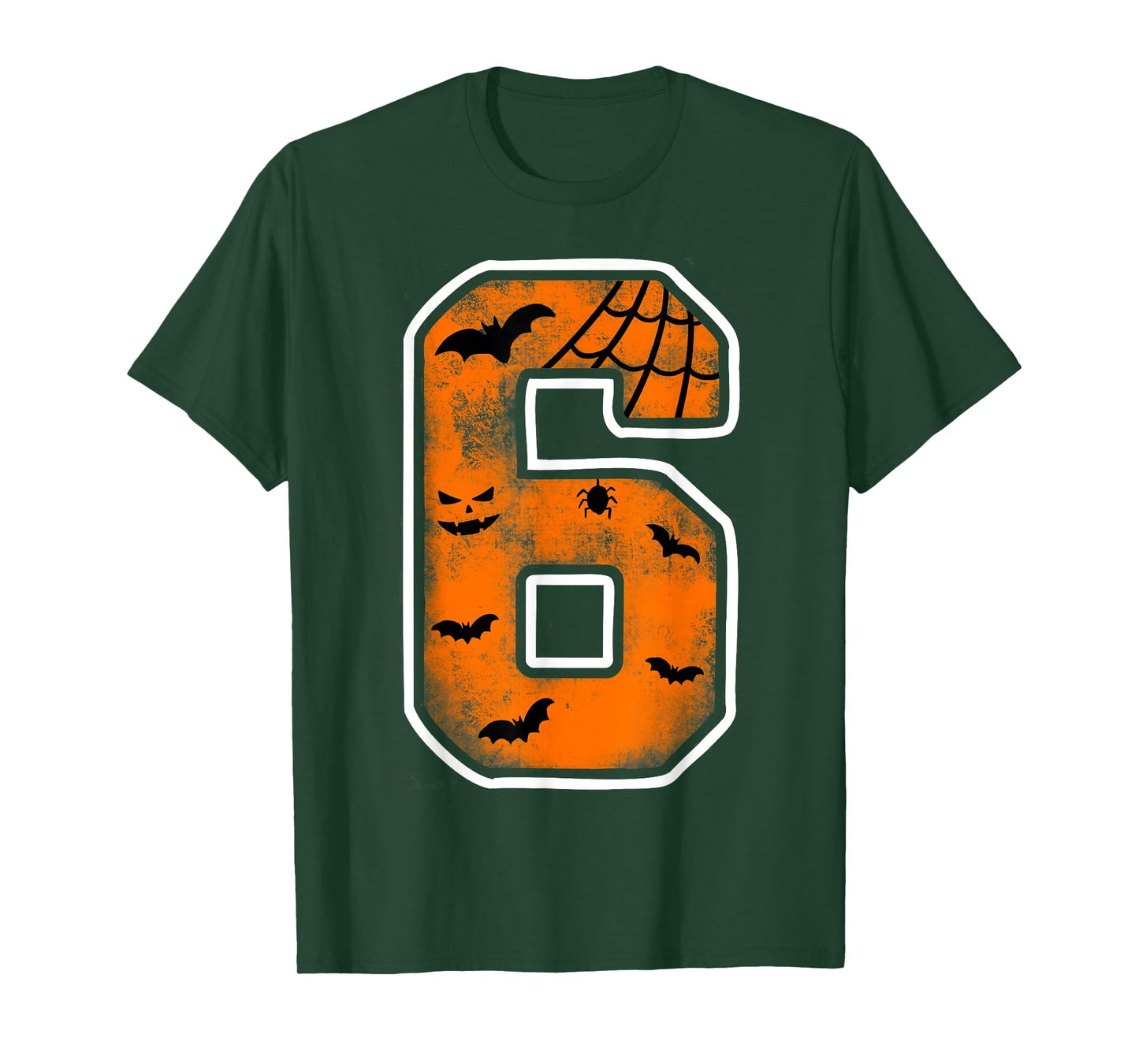 Number 6 6th Birthday Boy Six Halloween Happy Birthday T-Shirt