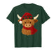 Crochet Highland Cow Christmas Winter Girly Kids Toddler T-Shirt