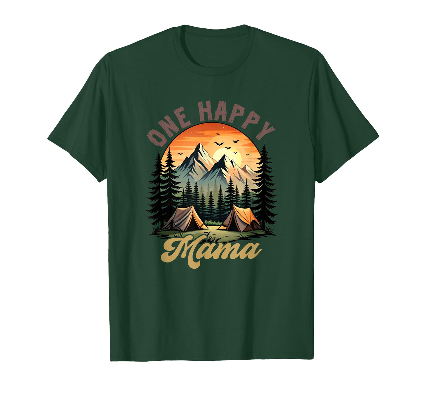 One Happy Mama Camper 1St Birthday Camping Bear T-Shirt