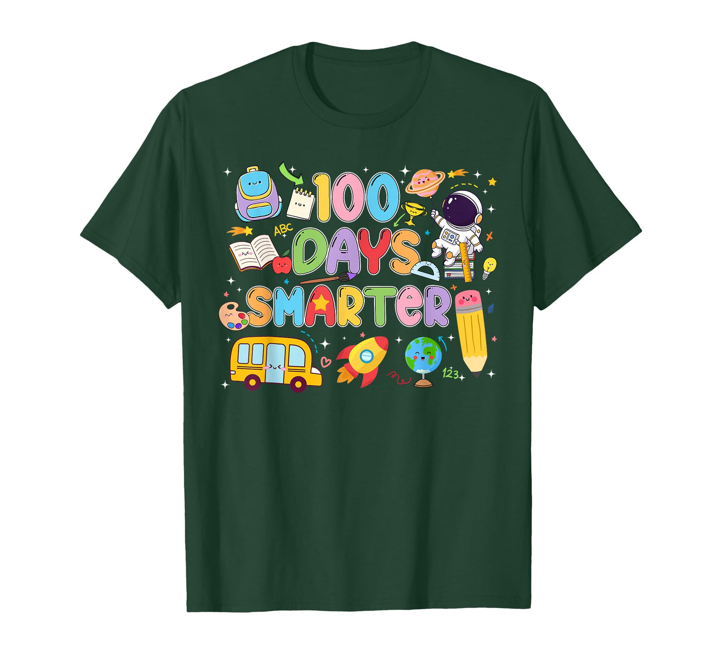 100 Days of School Space Astronaut 100th Day Smarter Boys T-Shirt