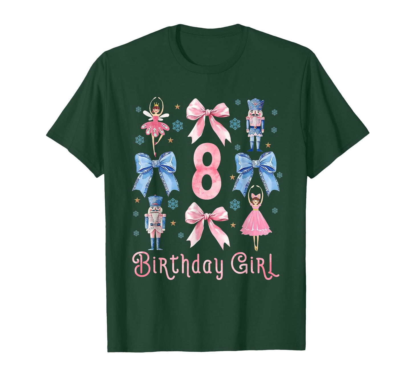 My 8th Birthday Coquette Bow 8 Years Old Nutcracker Ballet T-Shirt