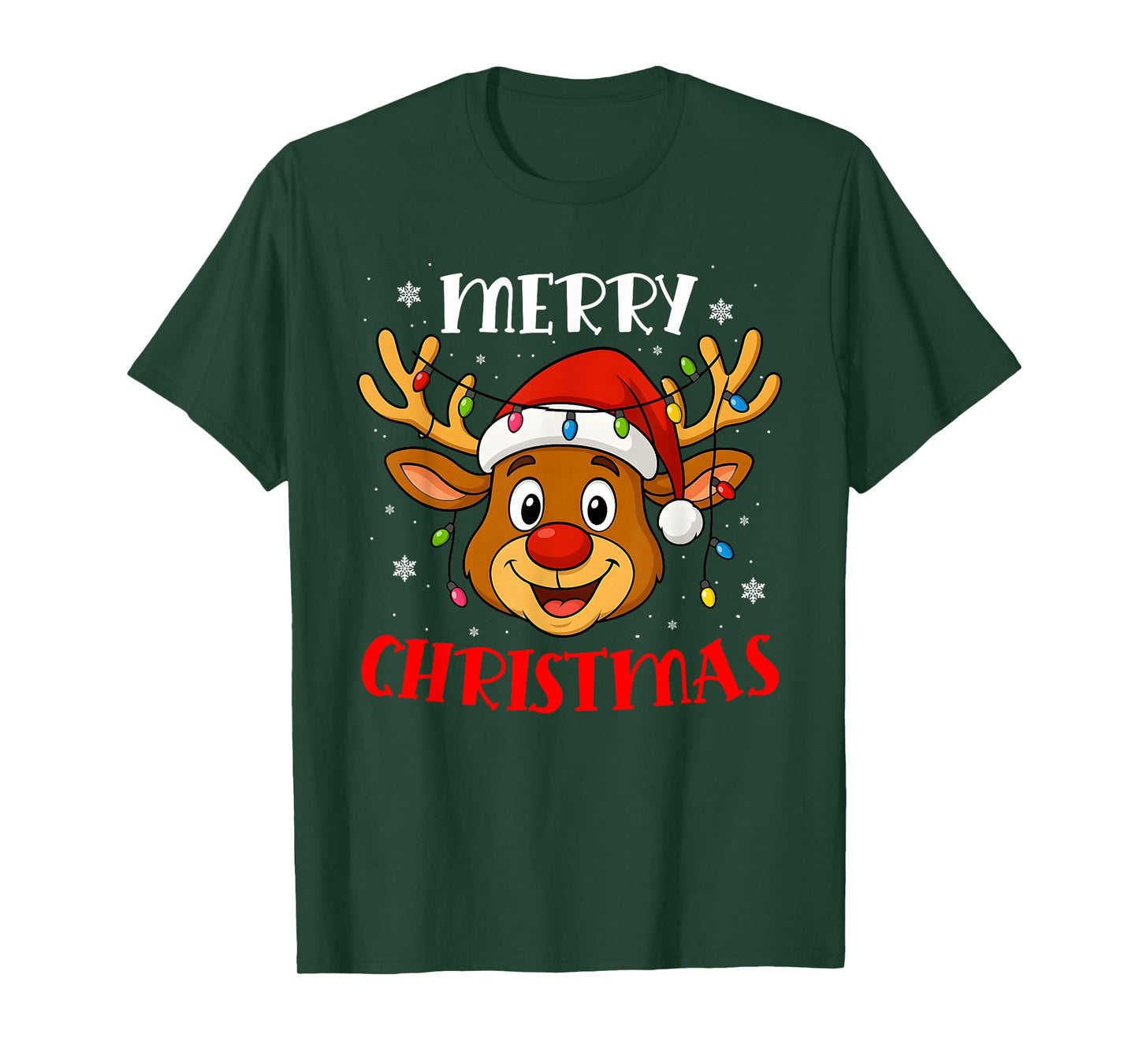 Merry Christmas Reindeer Xmas Family Men Women T-Shirt