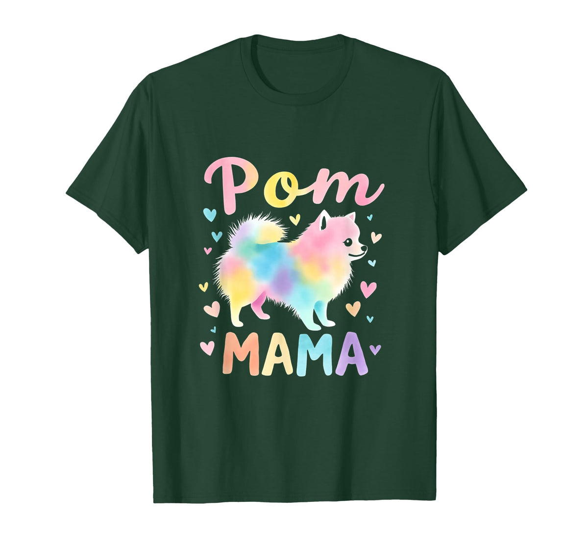 Pomeranian Mama Design Colorful Pomeranian Mom T-Shirt