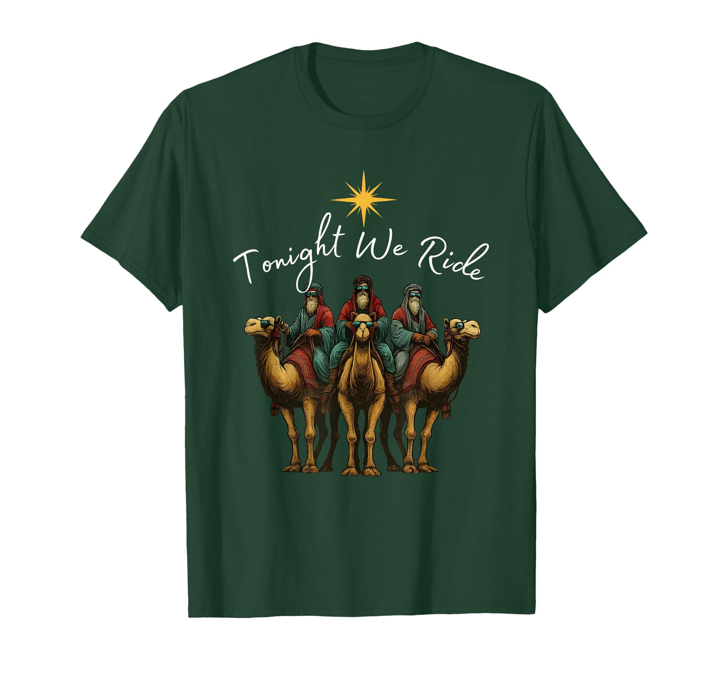 Tonight We Ride Christmas, 3 Wise Men, Christian Christmas T-Shirt