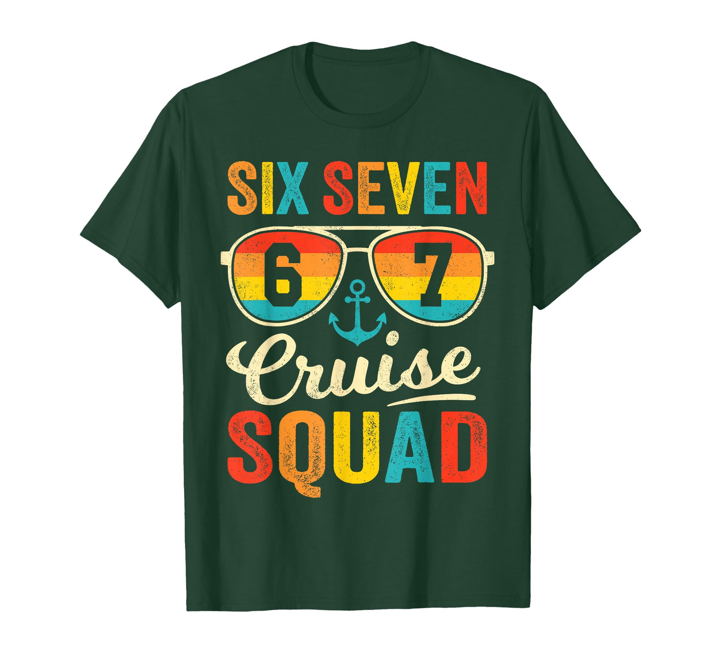 67 Cruise Squad 2025 Funny Kids Cruise Meme Matching Group T-Shirt