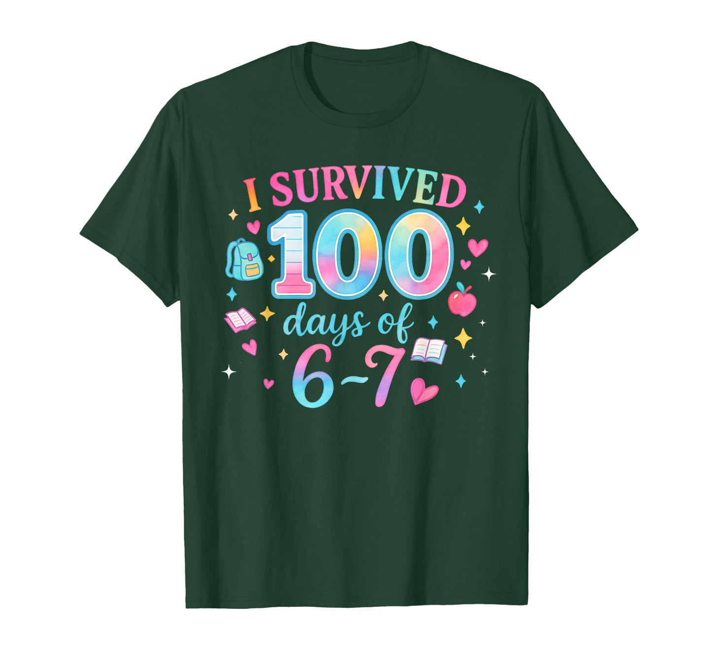 Funny 67 100th Day of School Teacher 100 Days 6 7 Meme 6-7 T-Shirt