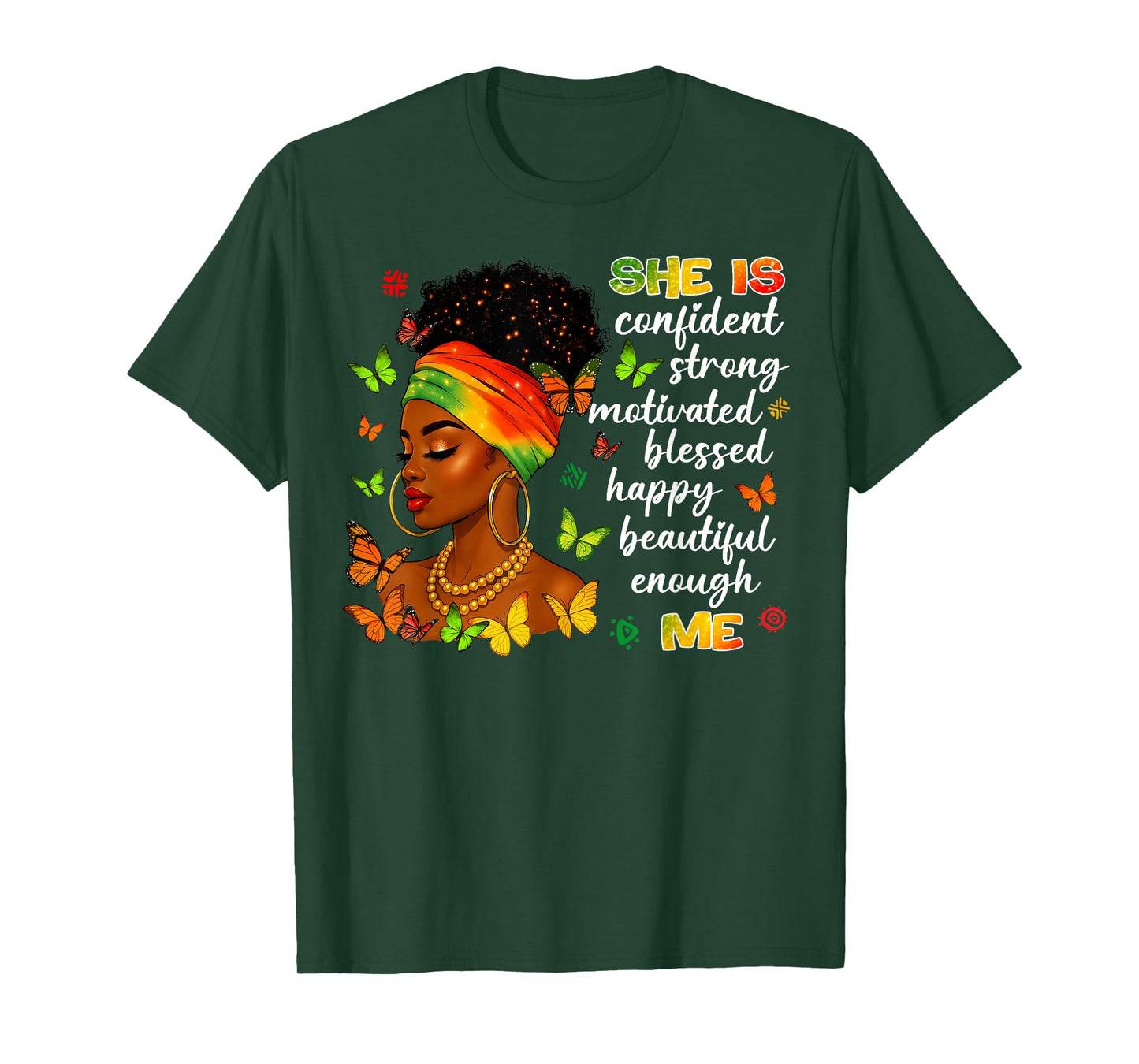 She is Me Beautiful Strong Blessed Black History Women Girl T-Shirt