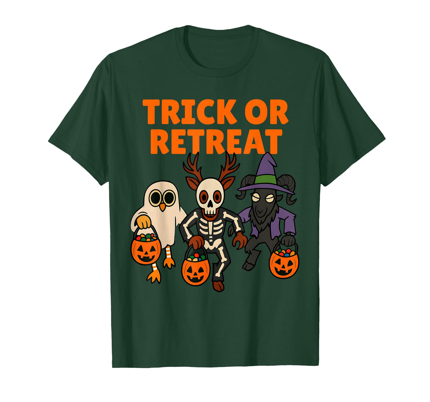 99 Nights Halloween in The Forest Trio – Owl, Deer, Ram T-Shirt