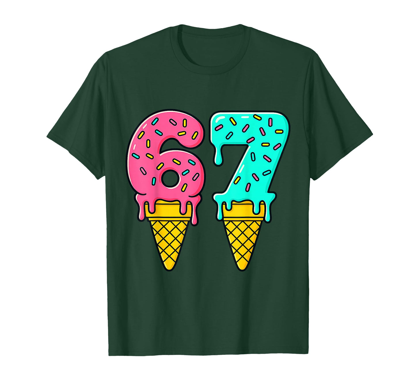 Baseball Drip Ice Cream 67_Baseball Lifestyle 101 T-Shirt