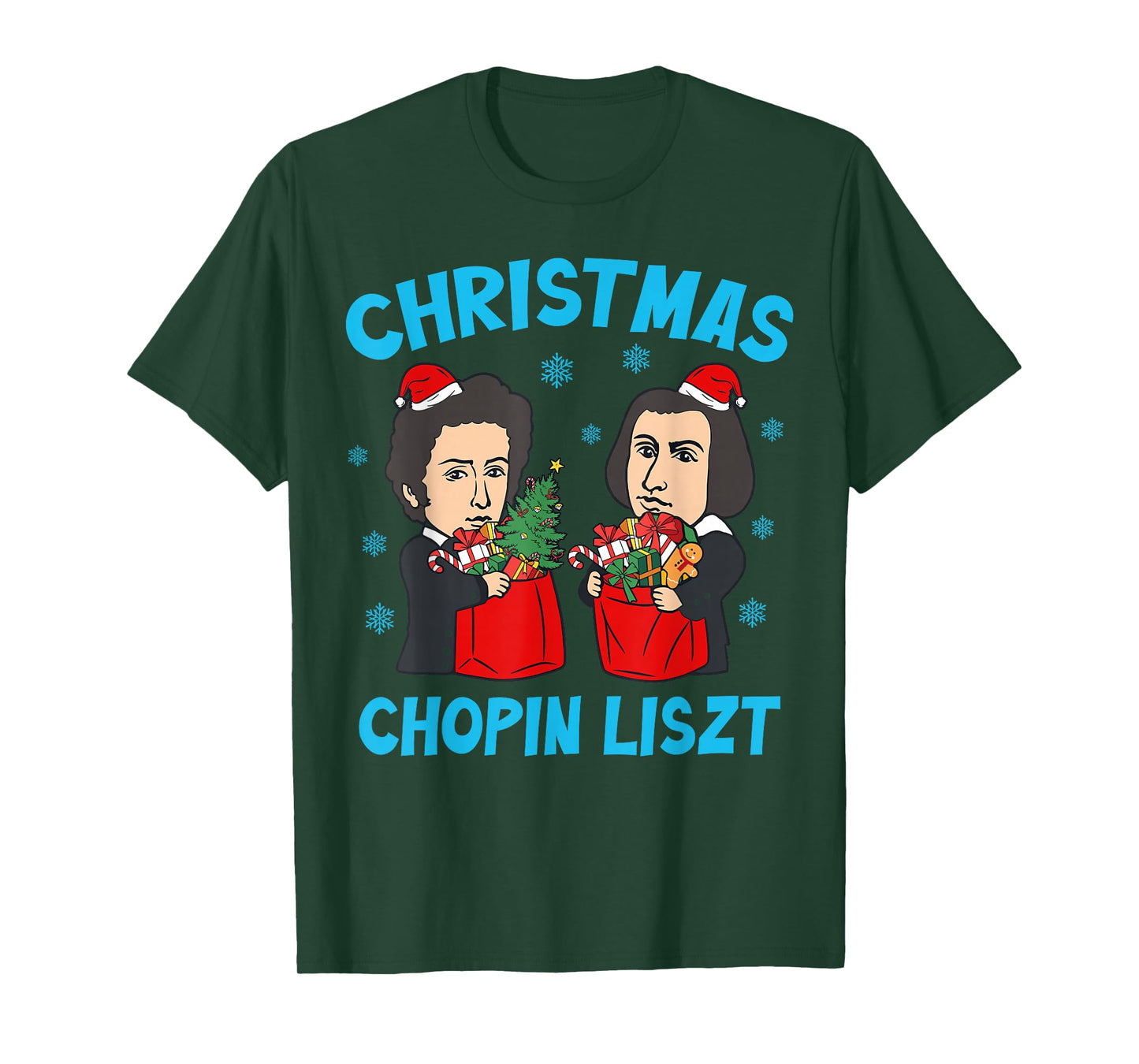 Chopin Liszt Ugly Christmas Men Women Kids Classic Music T-Shirt
