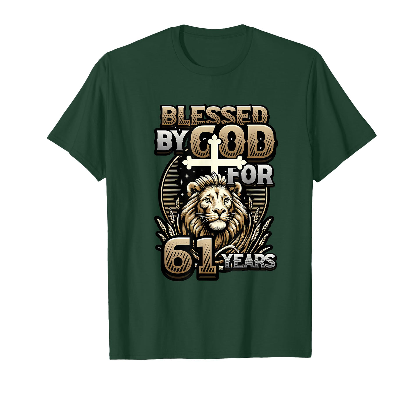 61st Birthday Christian Blessed by God for 61 Years T-Shirt