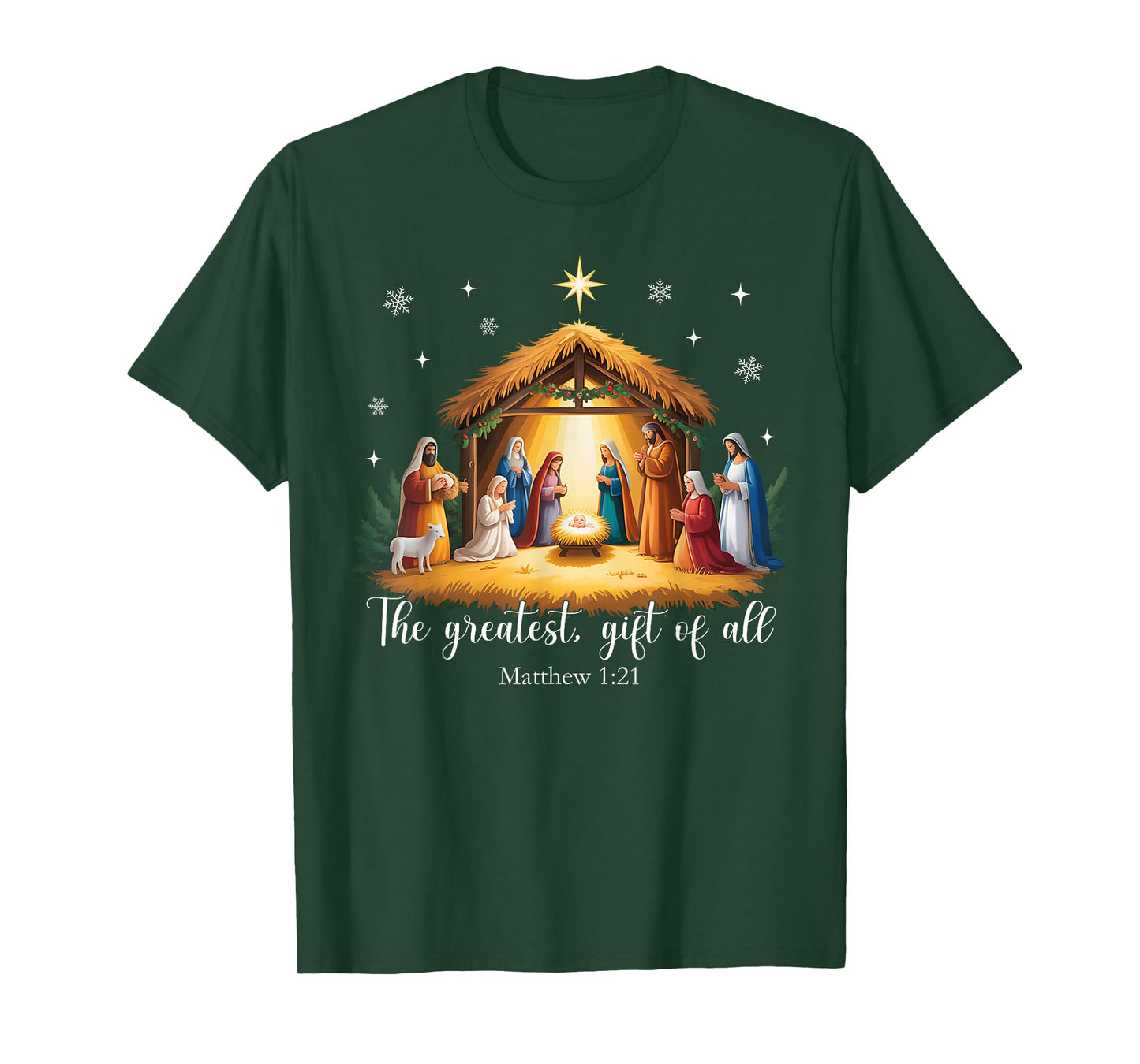 The Greatest Gift for All Christmas Nativity Jesus Christian T-Shirt
