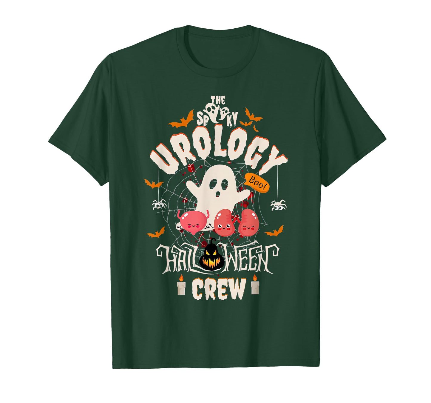 Spooky Urology Halloween Crew Cute Ghost Nurse Student T-Shirt