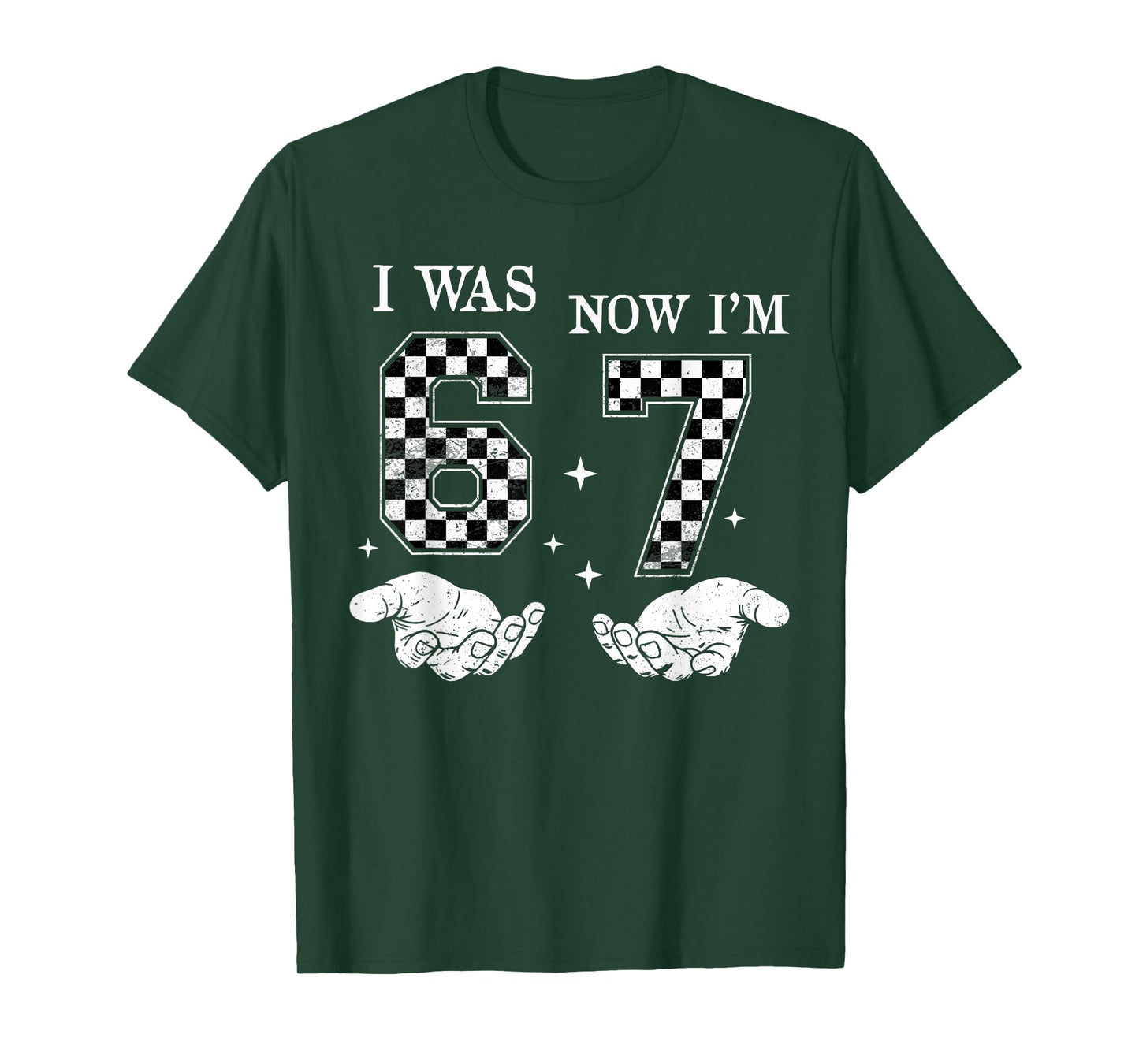 I was 6 Now I'm 7 Year Old Birthday 67 Funny for Kids Boys T-Shirt
