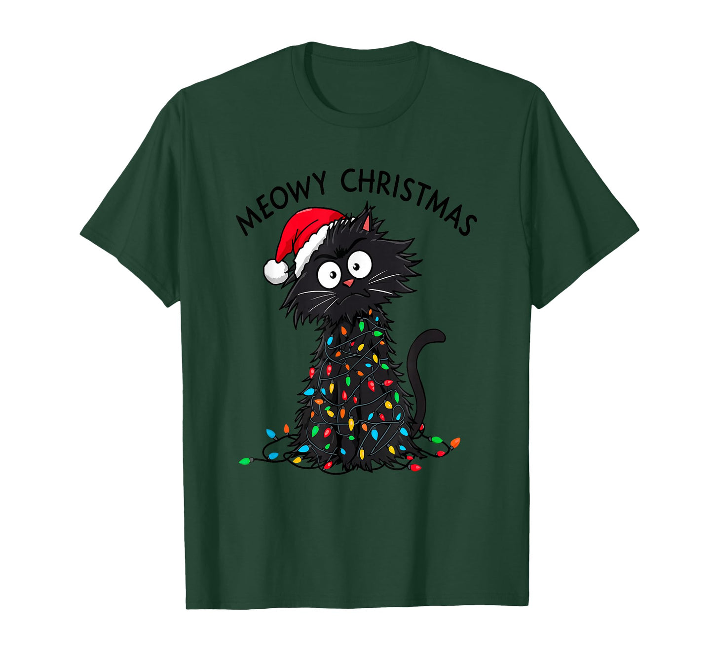 Meowy Christmas - Merry Fluffmas - Cats Christmas T-Shirt