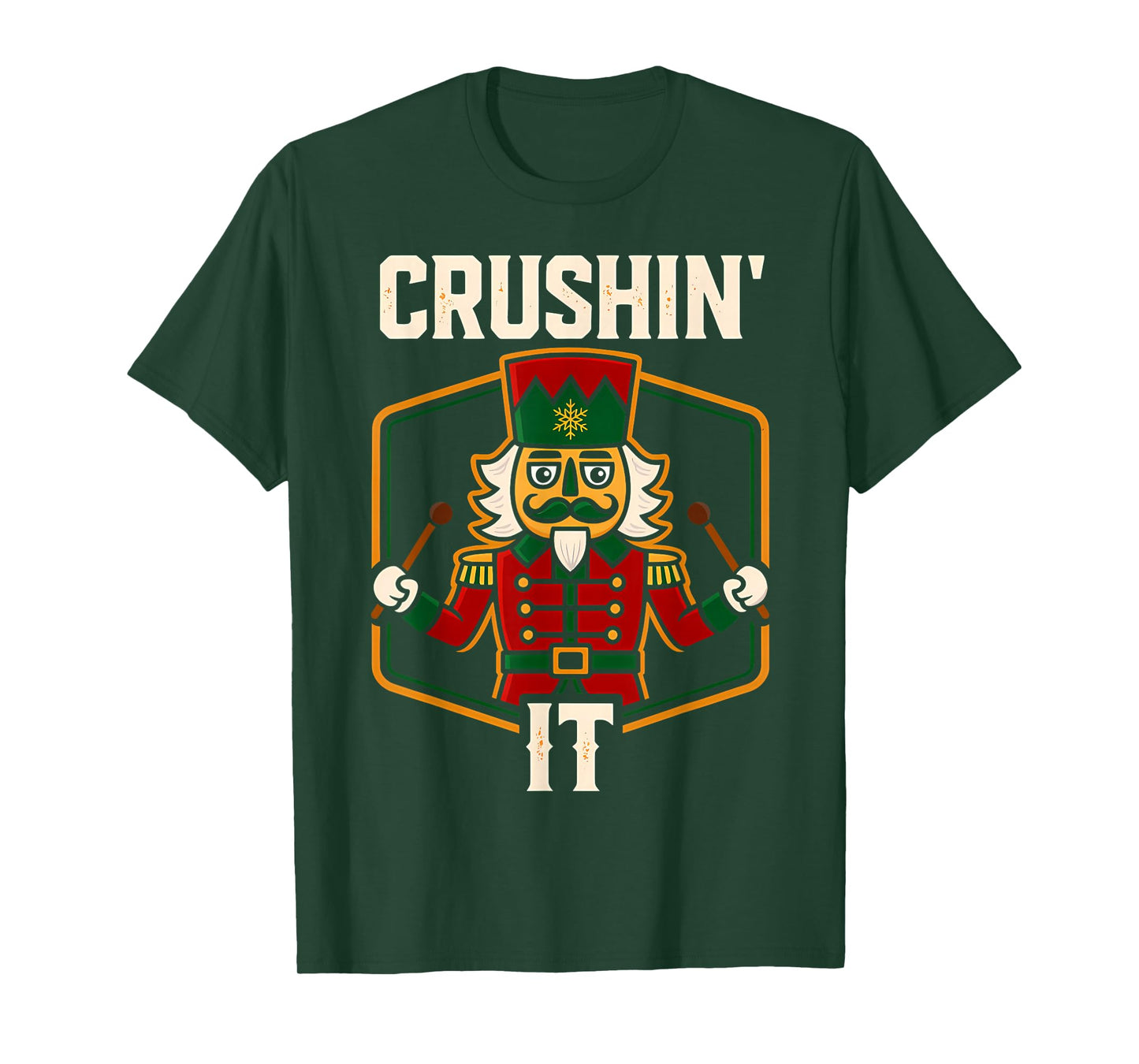 Vintage Nutcracker Crushing It Funny Xmas PJs Men Women Kids T-Shirt