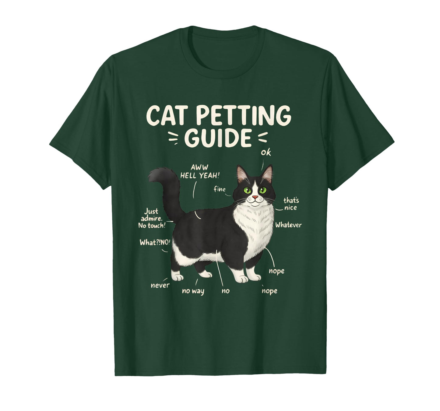 Munchkin Cat Petting Guide Funny Cat Lover T-Shirt