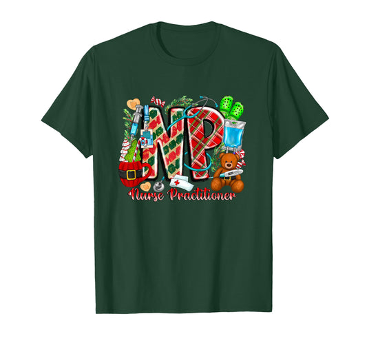Funny Shirt Christmas Np Nurse Practitioner T-Shirt