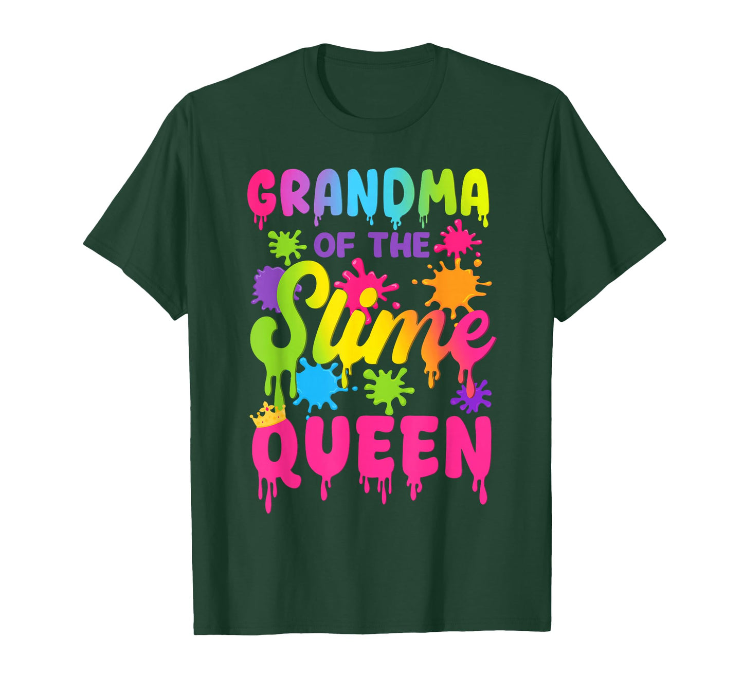 Grandma of The Slime Queen Birthday Girl Family Party T-Shirt