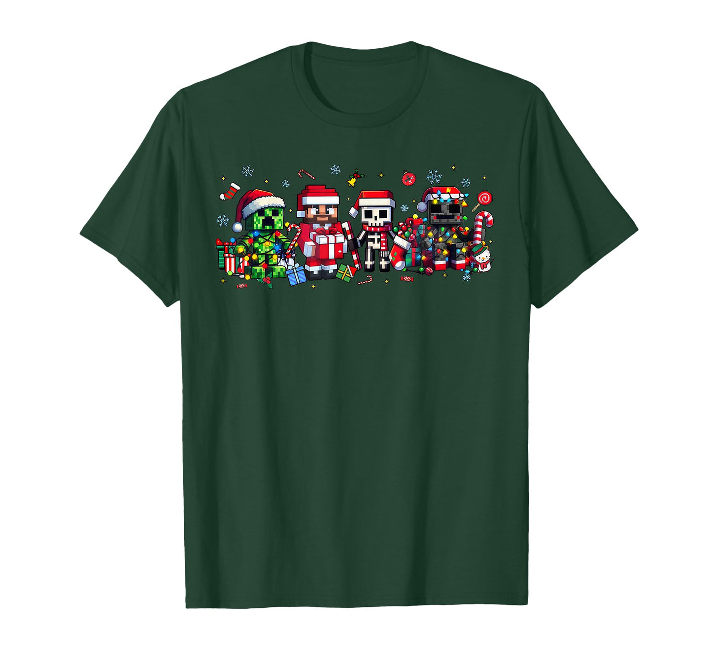 Christmas Gamer Video Gamer Pixel Number for Men Women Kids T-Shirt