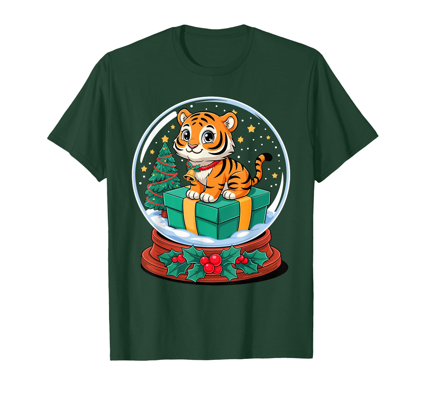 Christmas Snow Globe Tiger X-Mas Tigers T-Shirt