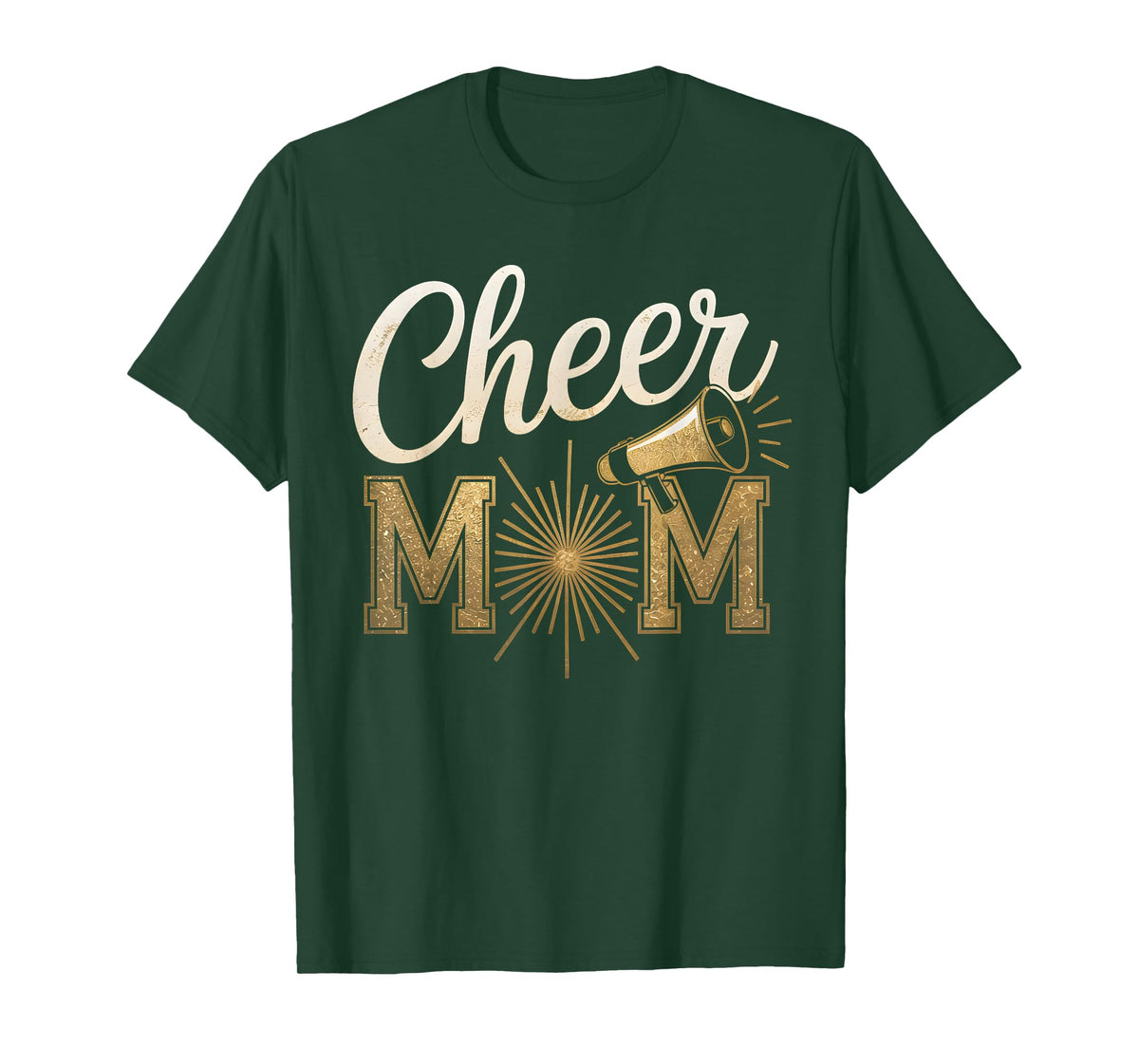 Cheer Gold Cheerleader Cheerleading Mom Game Day Design T-Shirt