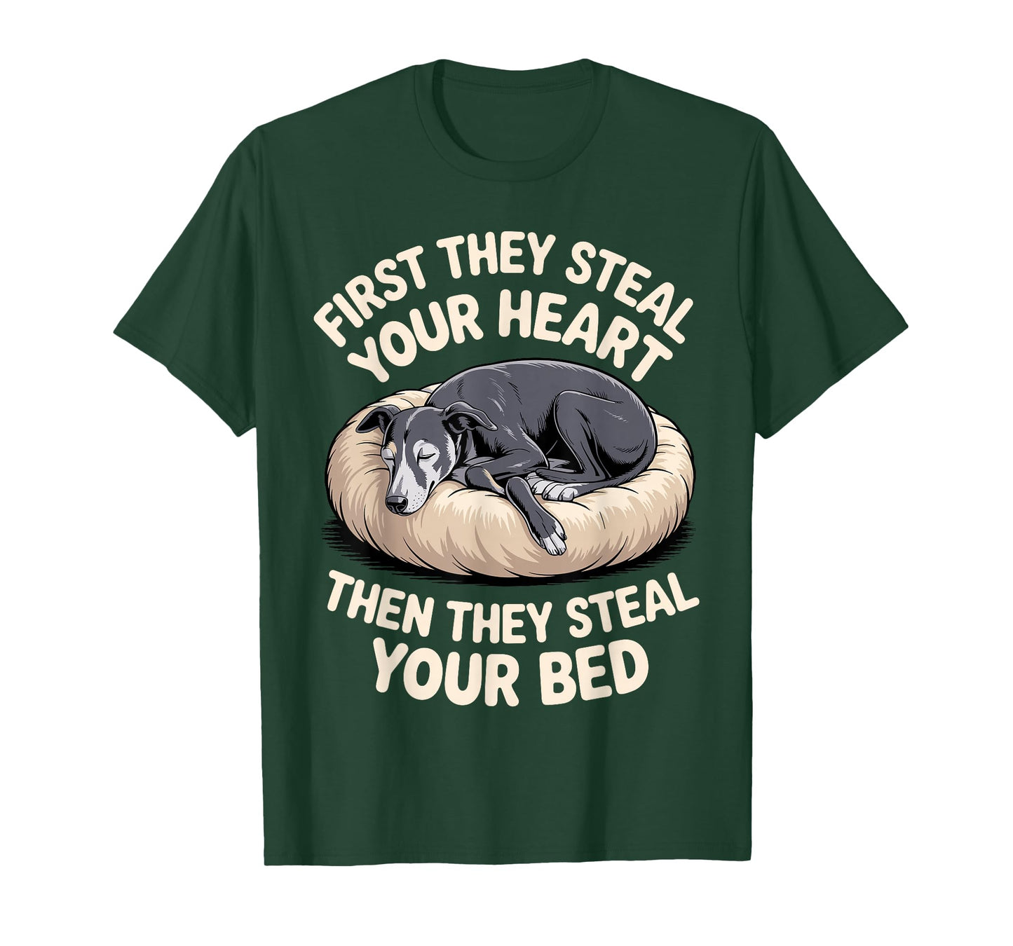 Funny Greyhound Art for Men Women Kids Puppy Greyhound Lover T-Shirt