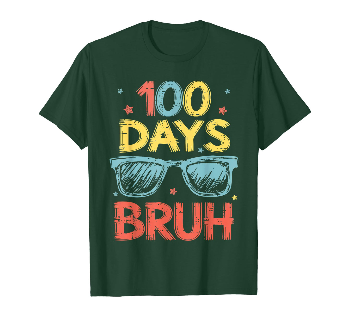 Bruh 100 Days of School Sunglasses 100th Day of School Kids T-Shirt