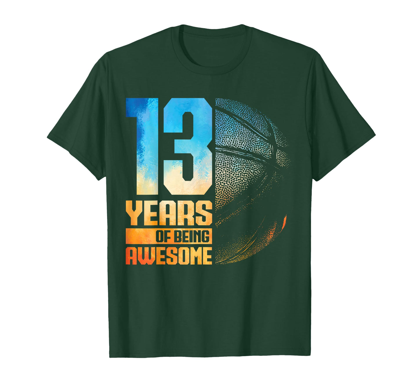 13th Birthday Boys Basketball Player Basketball 13 Years Old T-Shirt