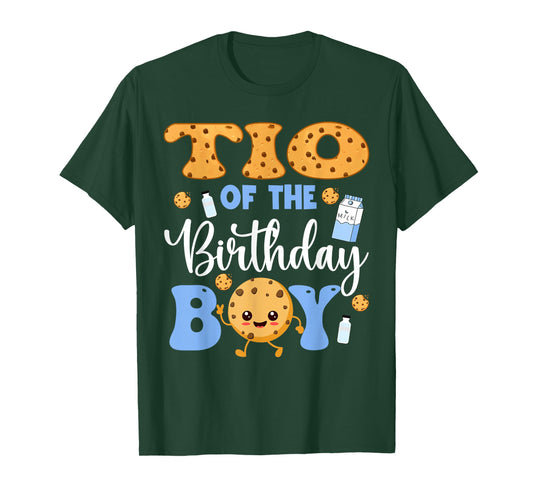 TIO of The Birthday Boy Funny Milk and Cookies Party T-Shirt