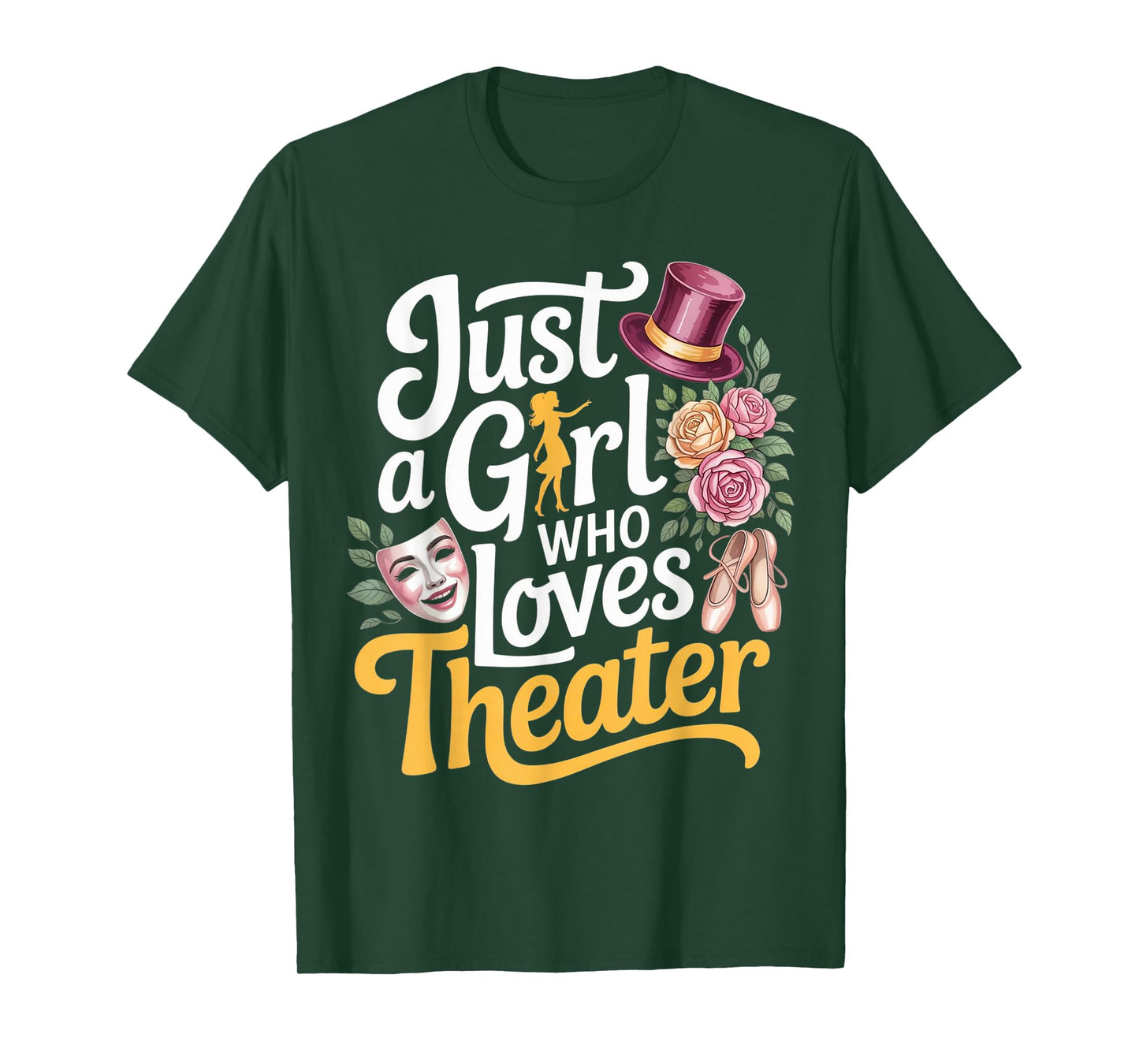 Just a Girl Who Loves Theater Cute Actress Stage Performers T-Shirt