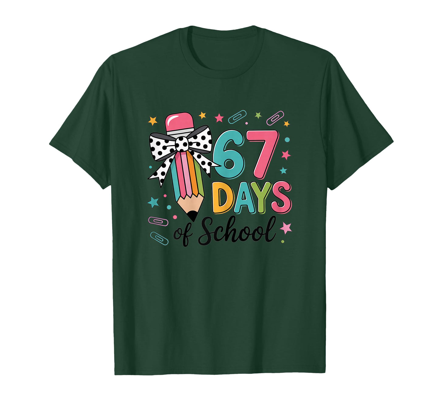 Six Seven 67 Days of School T-Shirt
