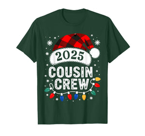 Cousin Crew Christmas 2025 Santa Kids Family Matching Group T-Shirt