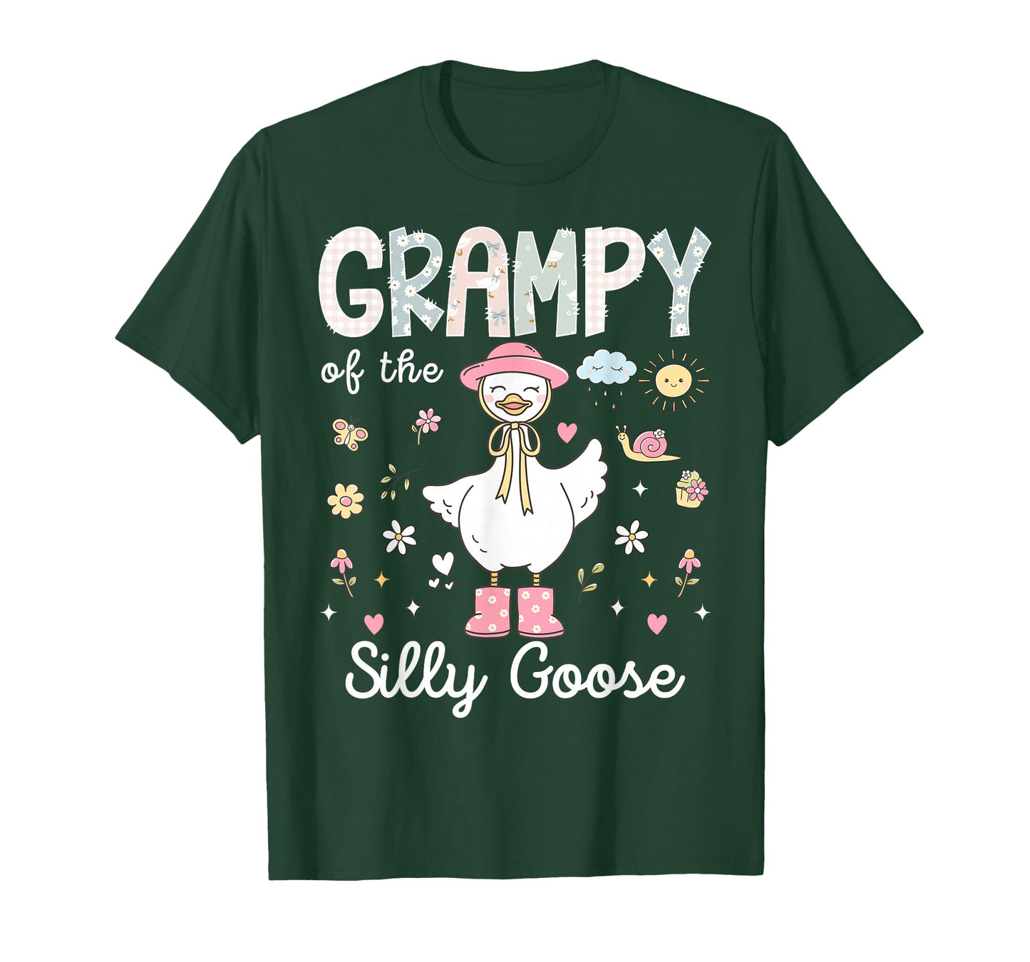 Grampy of The Silly Goose 1st Birthday Girl Family Matching T-Shirt