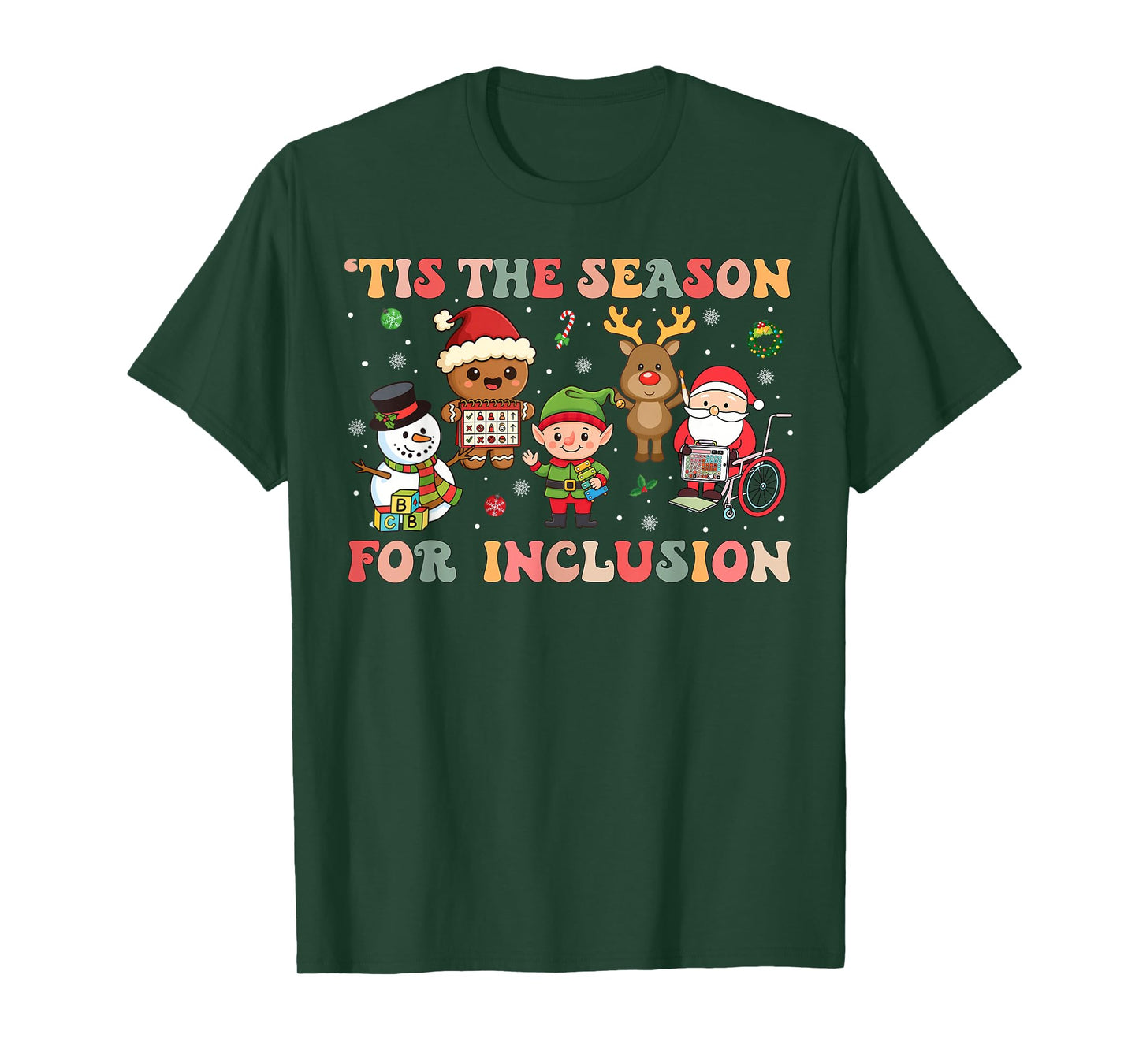 Tis The Season for Inclusion Christmas Sped Teacher T-Shirt